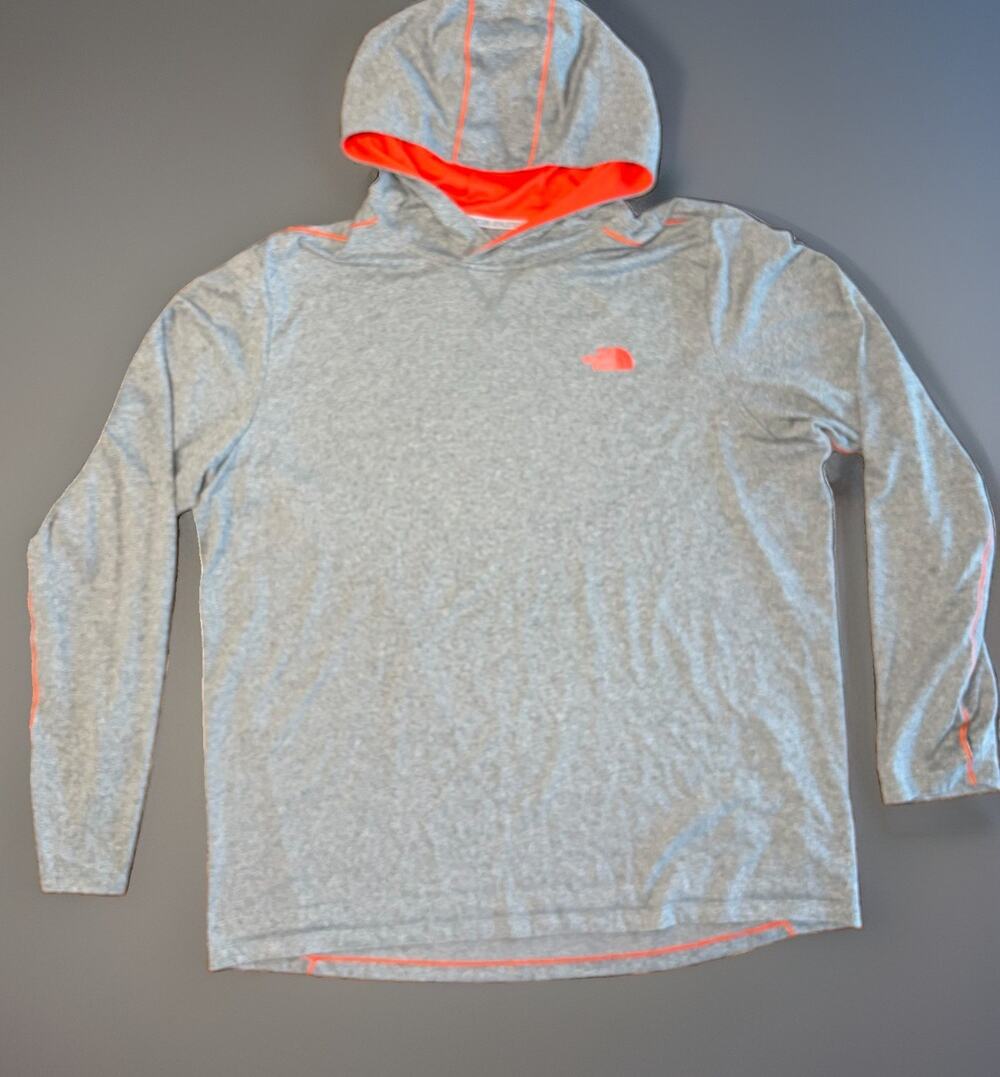 The North Face Mountain Athletics FlashDry XD Hoodie Mens XL Gray Orange